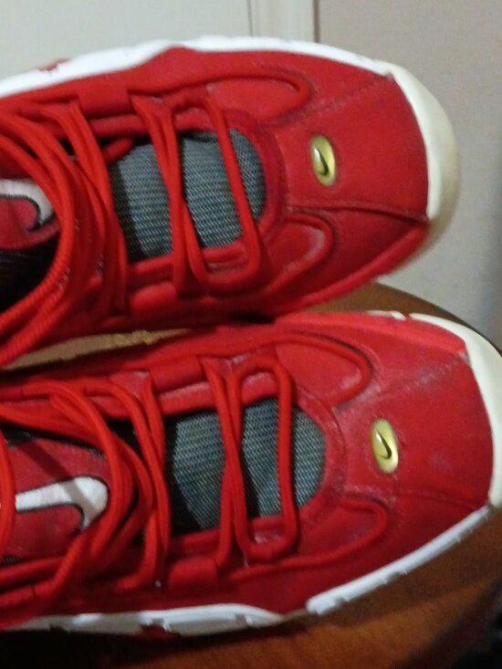 Nike Air Max Penny 1 Men’s Mid Top Lace-Up Sneakers Univ Red/White 685153-600 main image 9